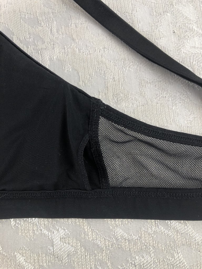 Pepper Black Wire-Free Bra Mesh Panel Comfort Lift Bra Size L (38aa 38a 38b) Nwt — image 5 of 8